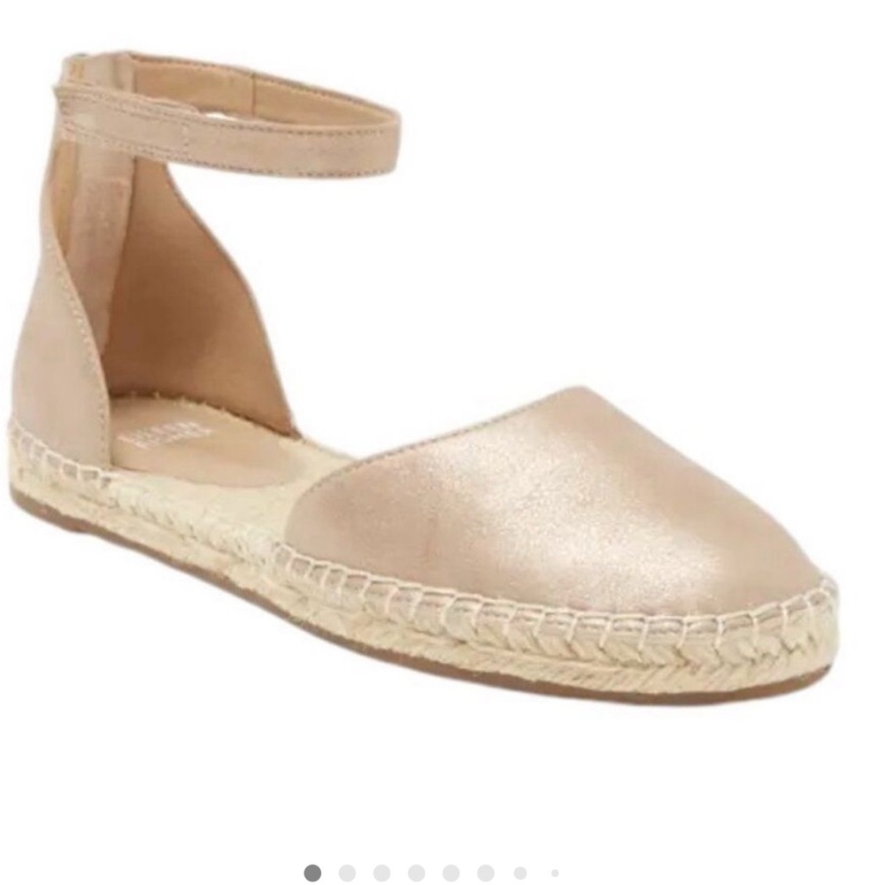 Eileen Fisher Metallic Leather Espadrille Flats